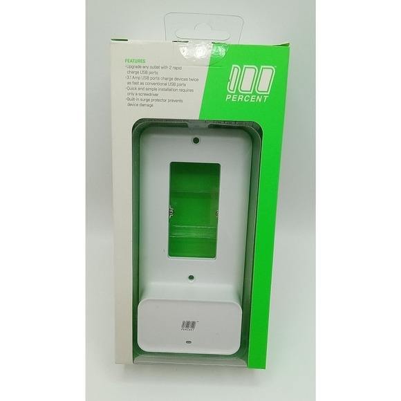 100 Percent Dual USB Port Smart Faceplate Charger - Picture 1 of 3